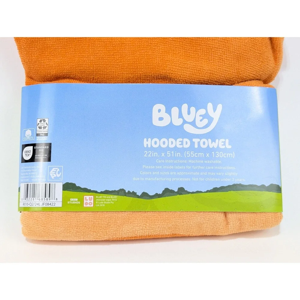 Bluey Bingo Heeler Kids Hooded Bath Towel 22x51